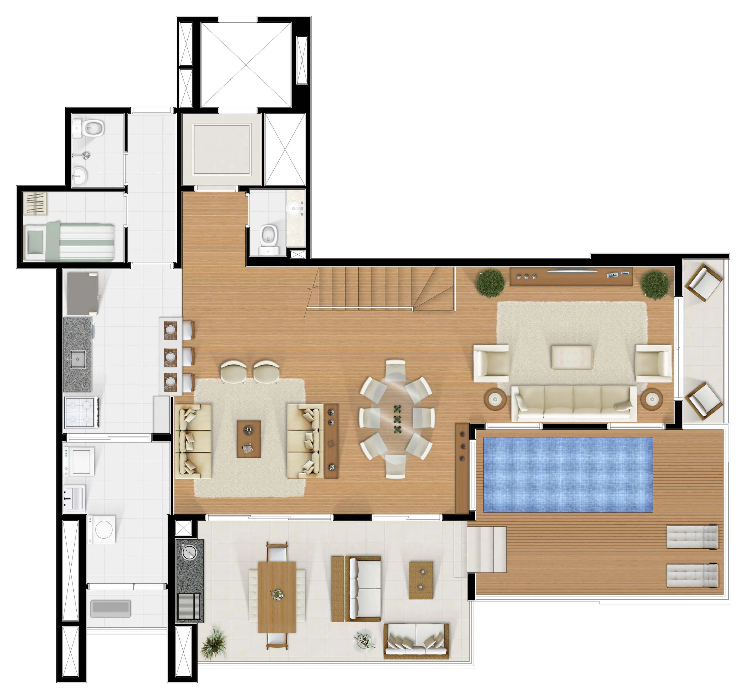 Upper 289m2 - Piso Inferior